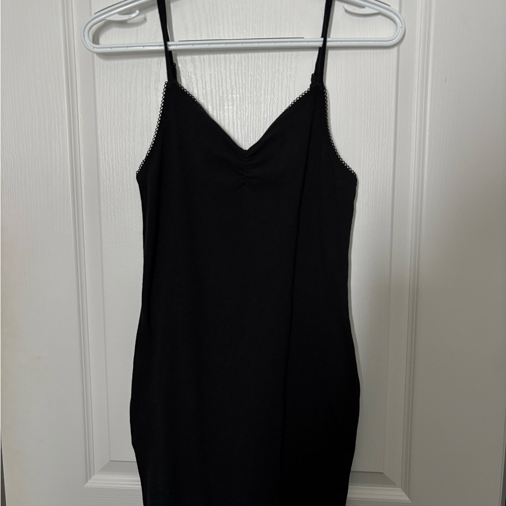 Cotton On Black Mini Dress with Spaghetti Straps
